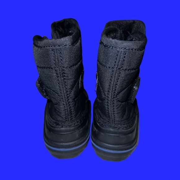 The Childrens Place Unisex Infant All Weather Boots - Black Blue Size 4 - Picture 3 of 8